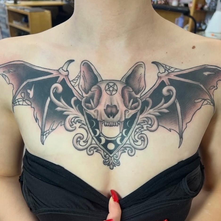 Tattoo by @lilylaurilatattoos — black_and_grey, dark_realism