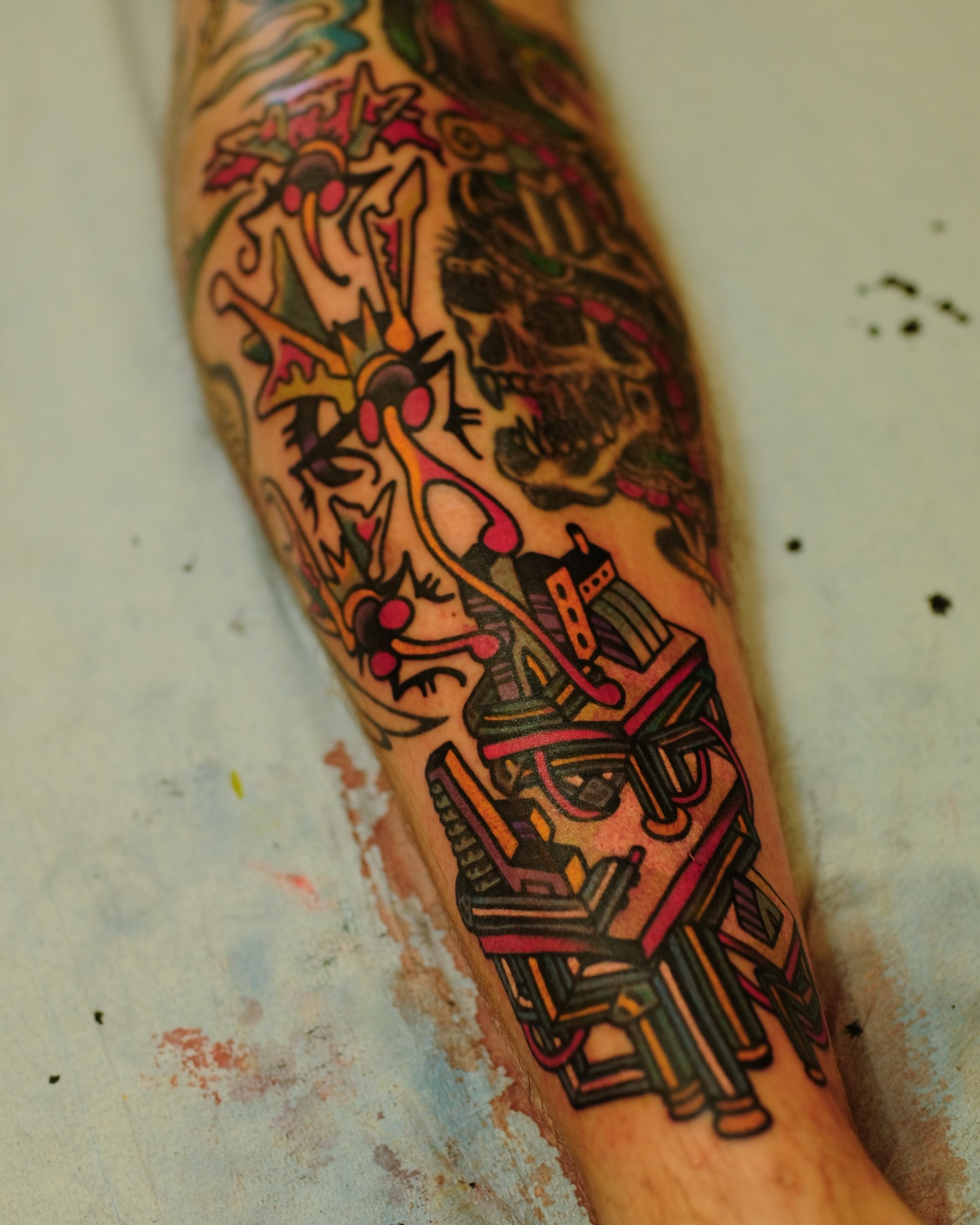 Tattoo by @closedhands — geometric, new_school