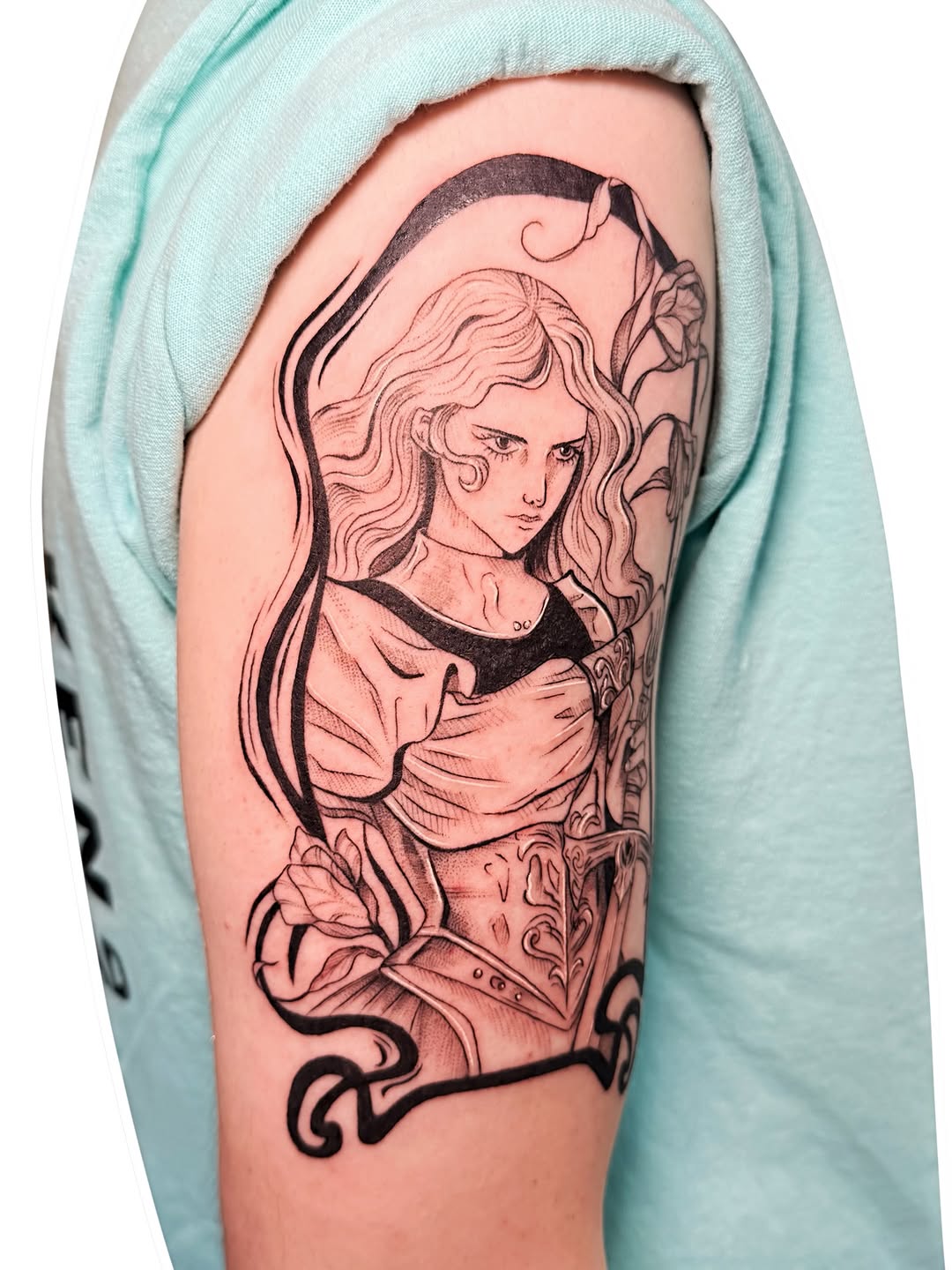 Tattoo by @fionnatattoo — illustrative, black_and_grey