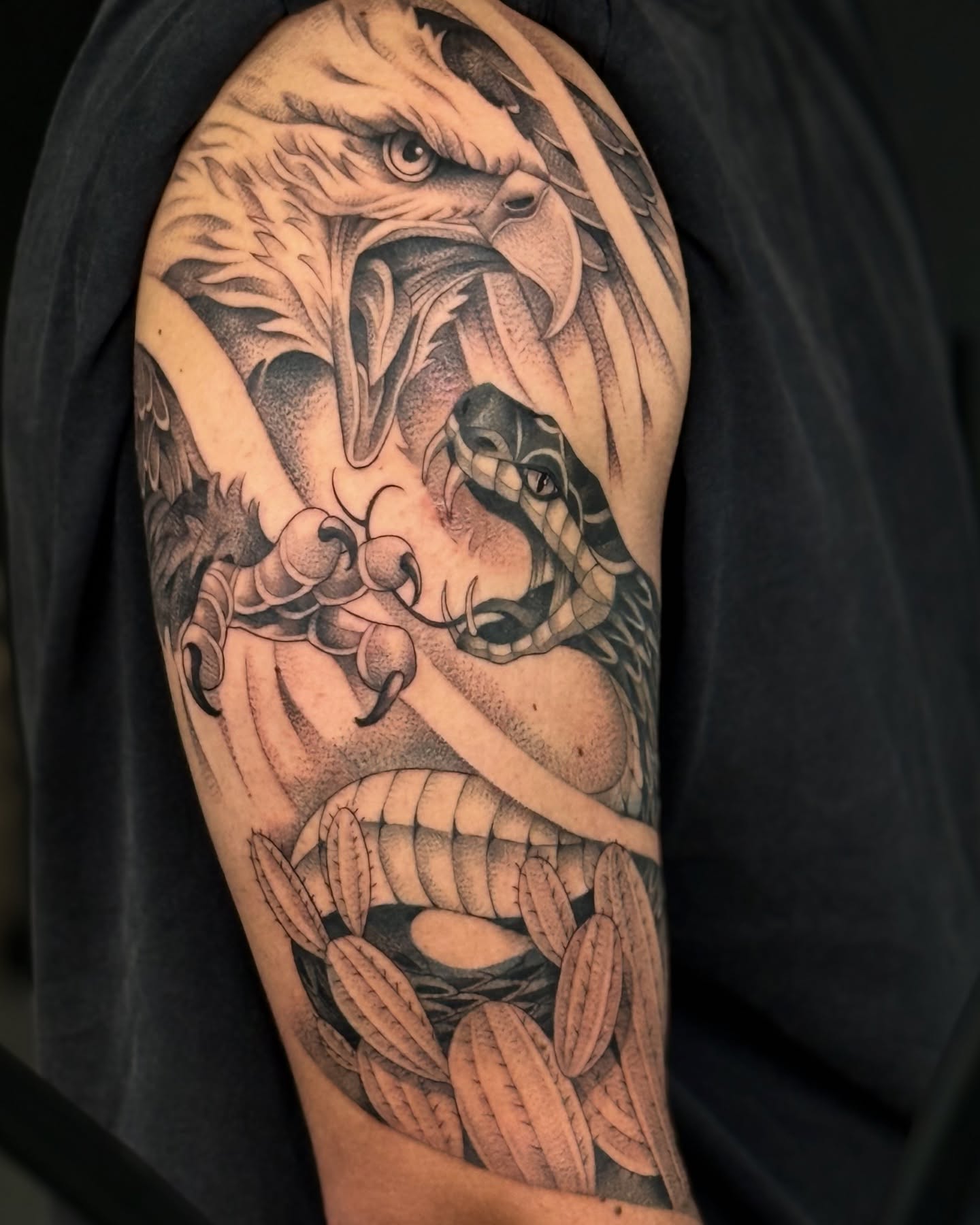 Tattoo by @milesromerotattoos — black_and_grey, realism