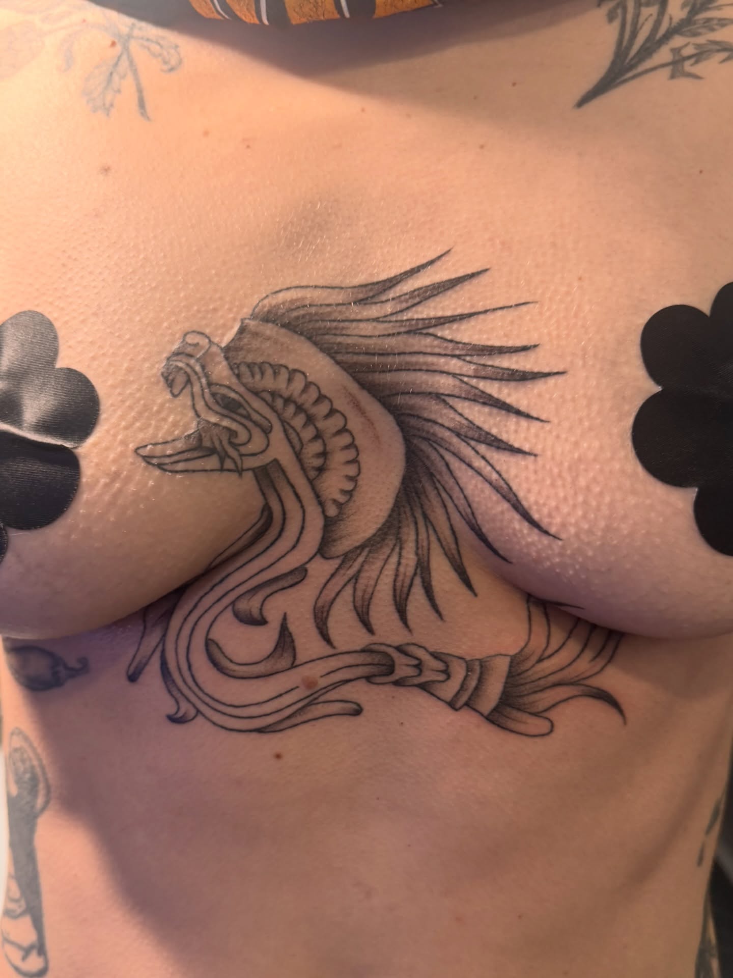 Phoenix black and grey tattoo on the shoulder by Sam Padilla
