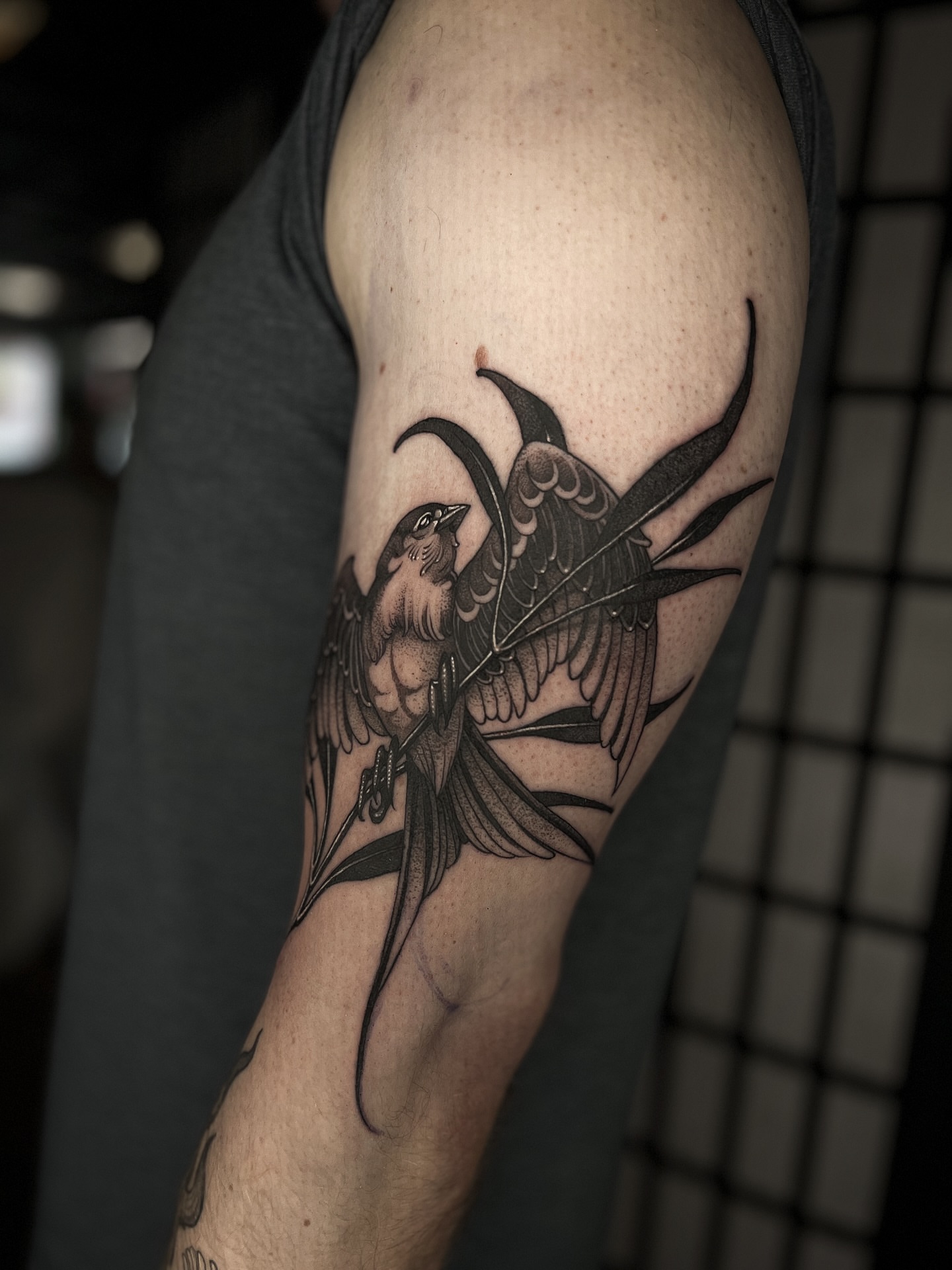 Tattoo by @kayseeshuster — american_traditional, black_and_grey