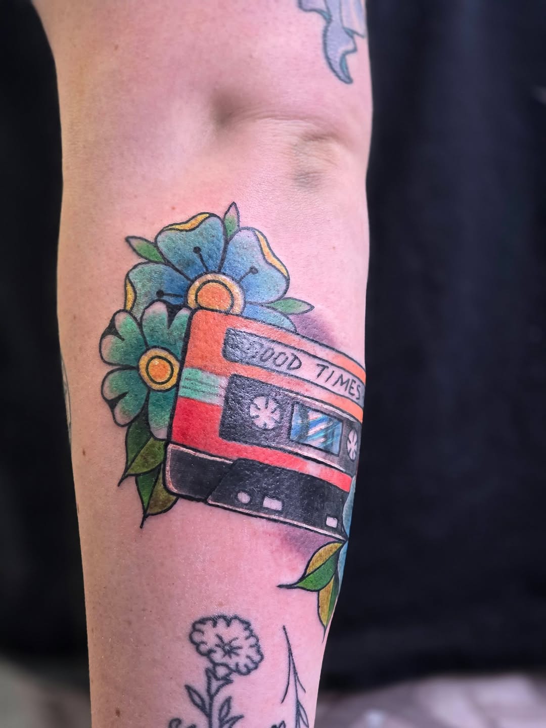 Tattoo by @dawnetattoos — american_traditional, lettering_script