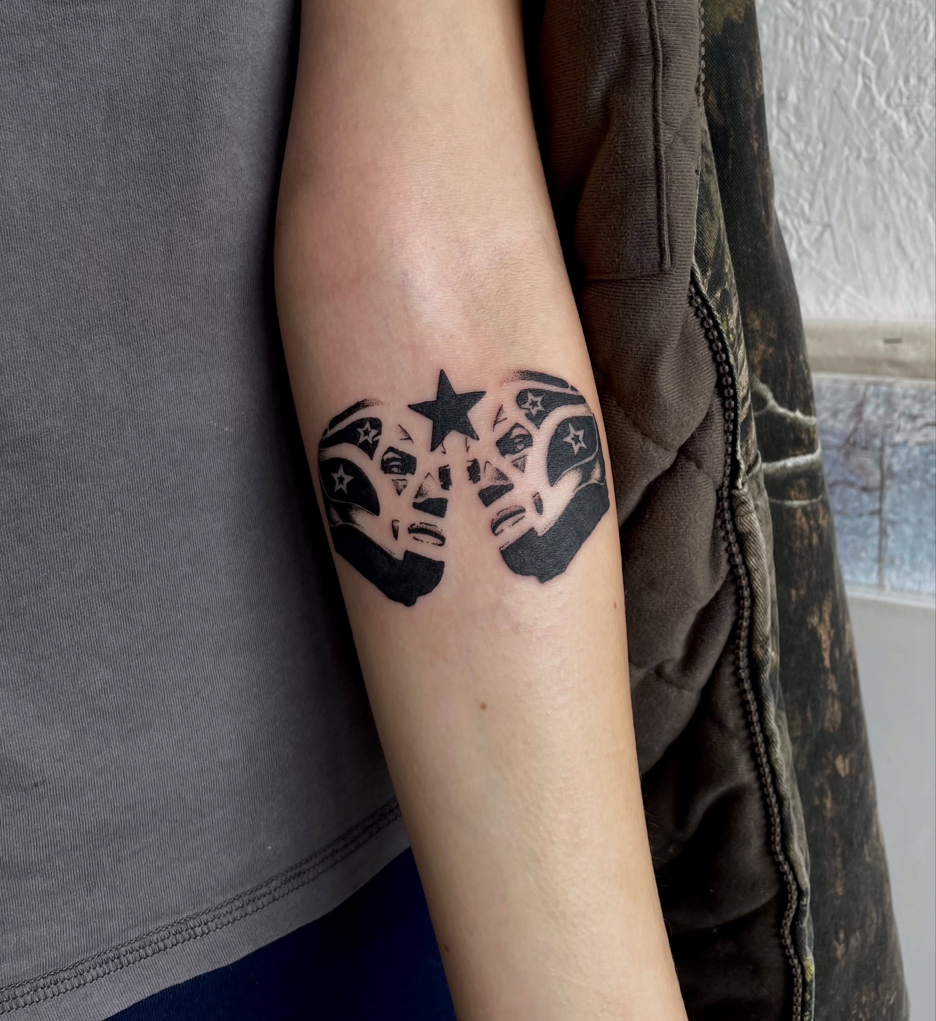 American flag American traditional tattoo on the forearm by bisabuelita