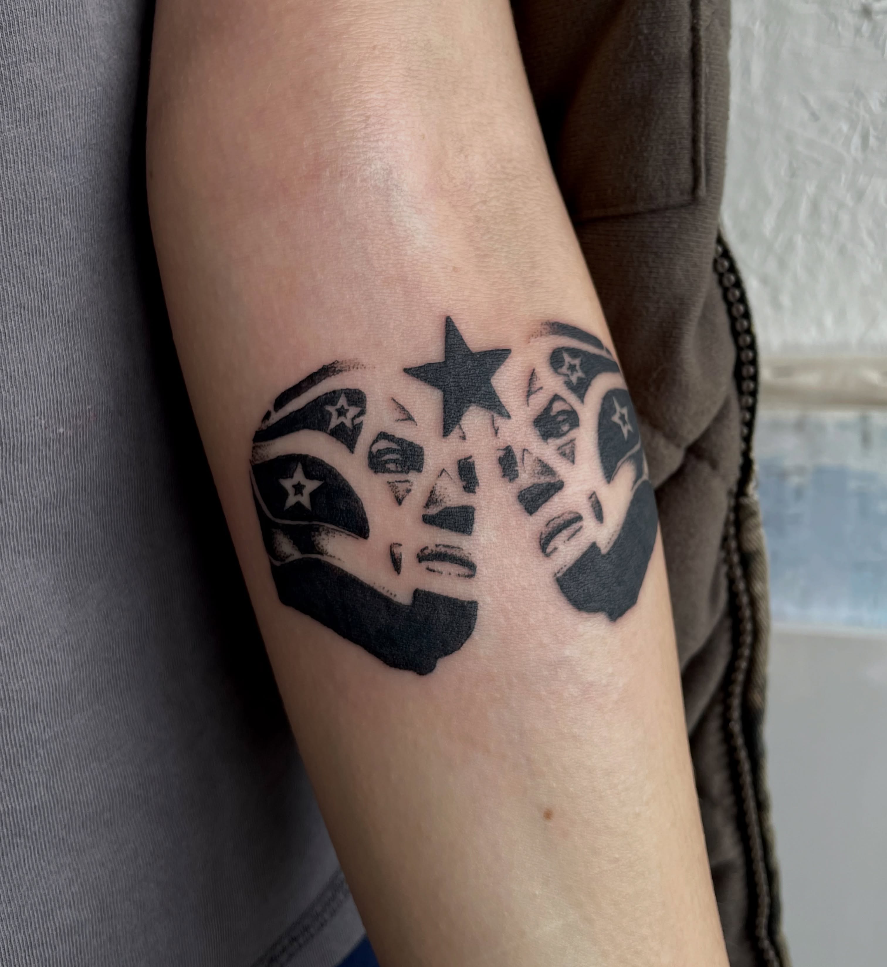 American flag American traditional tattoo on the forearm by bisabuelita