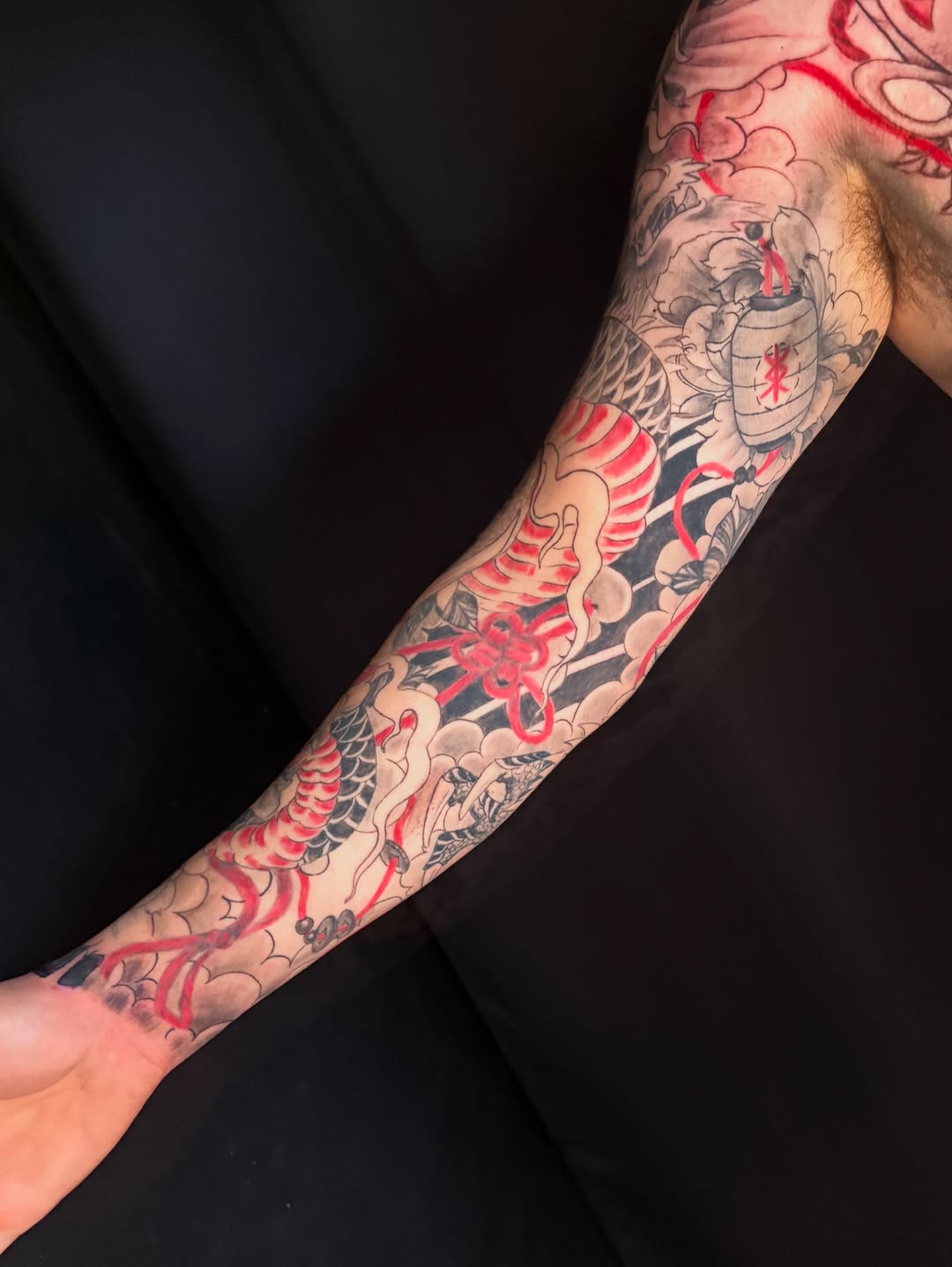 Tattoo by @inkedbyhades — japanese_irezumi, black_and_grey