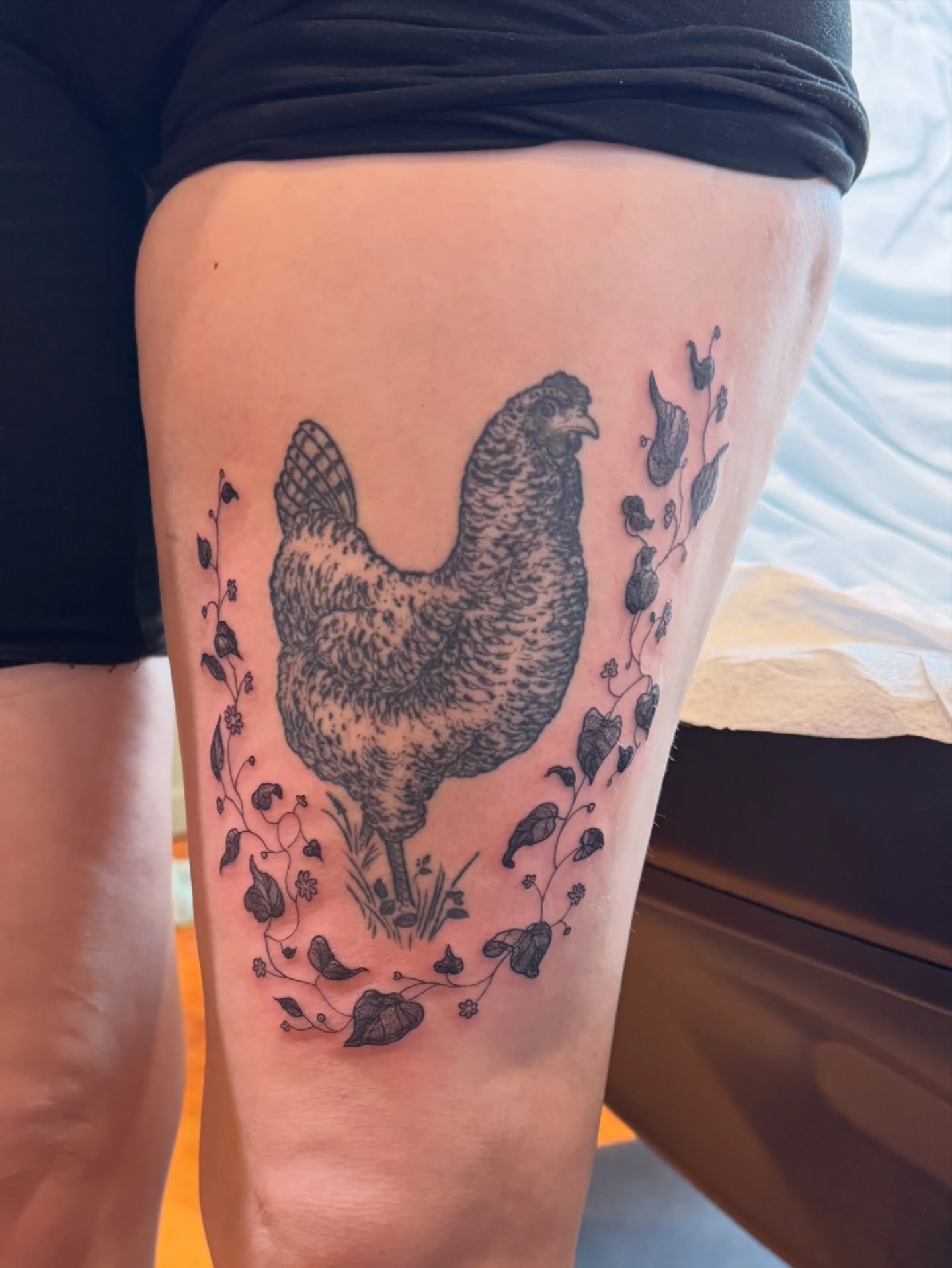 Tattoo by @rebekatattoos — black_and_grey