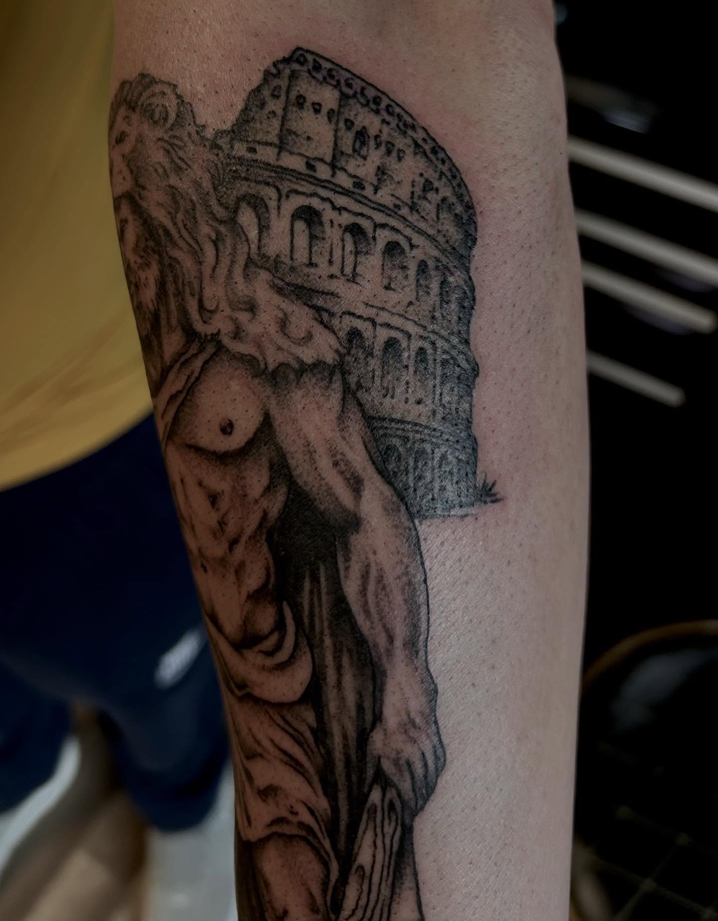 Tattoo by @stonyh4wk — black_and_grey, realism