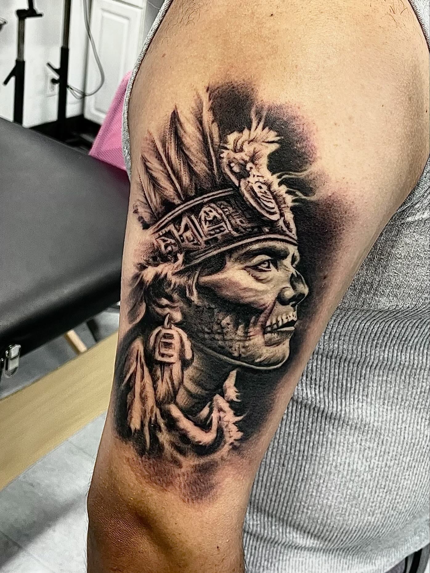 Tattoo by @doeboy818 β black_and_grey, realism