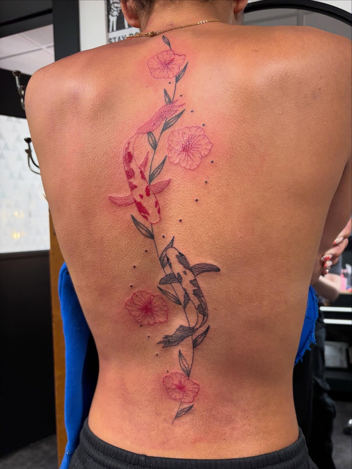 Tattoo by @inked_by_em — dotwork, japanese_irezumi