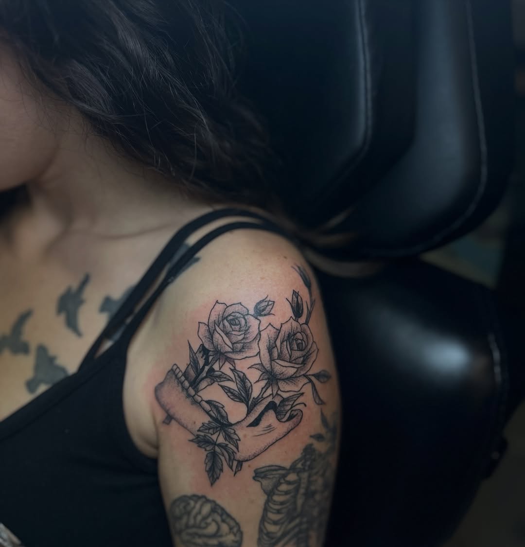 Tattoo by @torreyinks — black_and_grey, realism