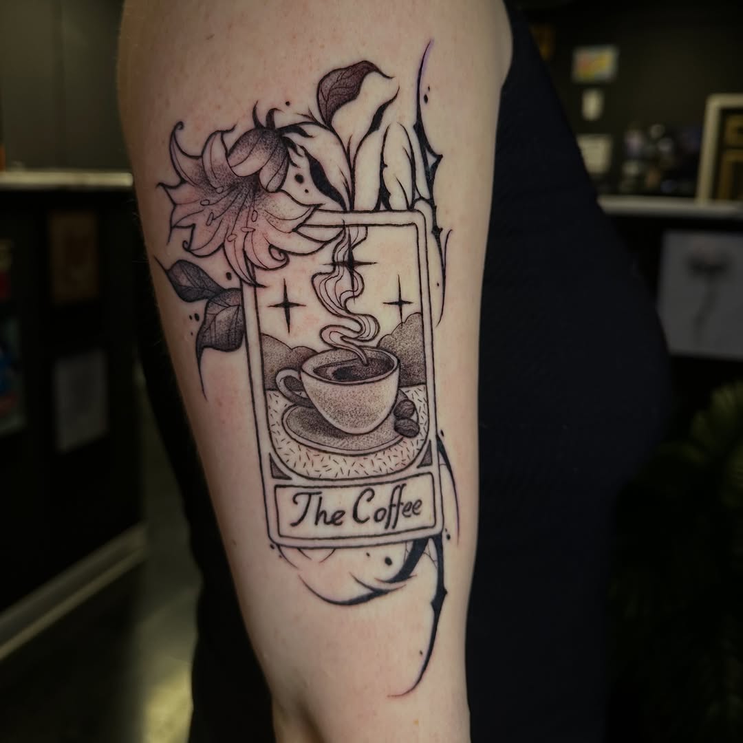 Tattoo by @hardtatz — fine_line, black_and_grey