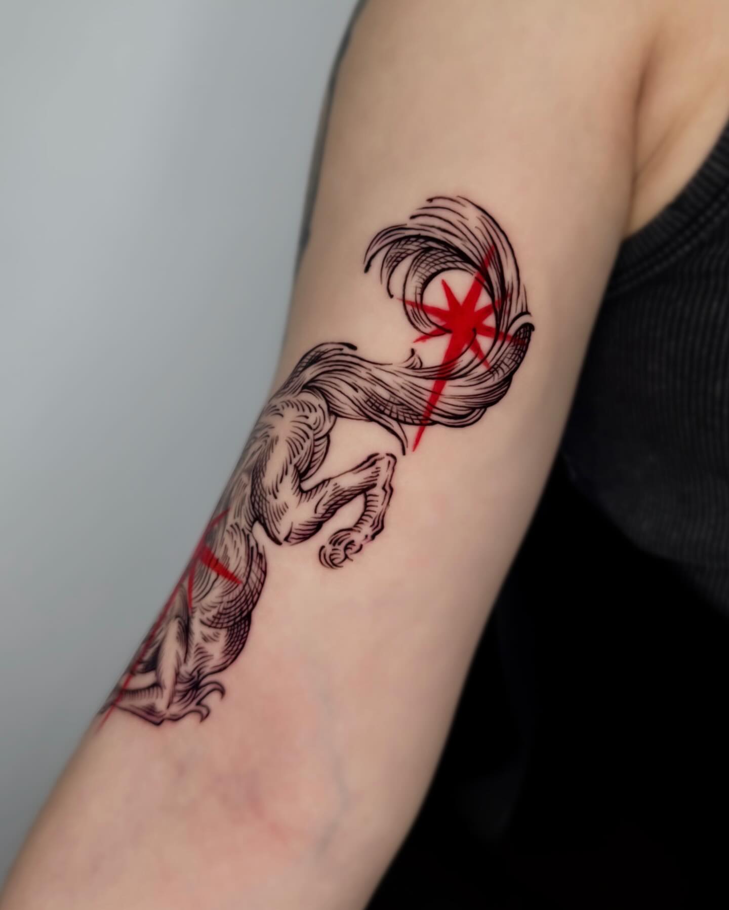 Tattoo by @mimo_tattooist__ — black_and_grey
