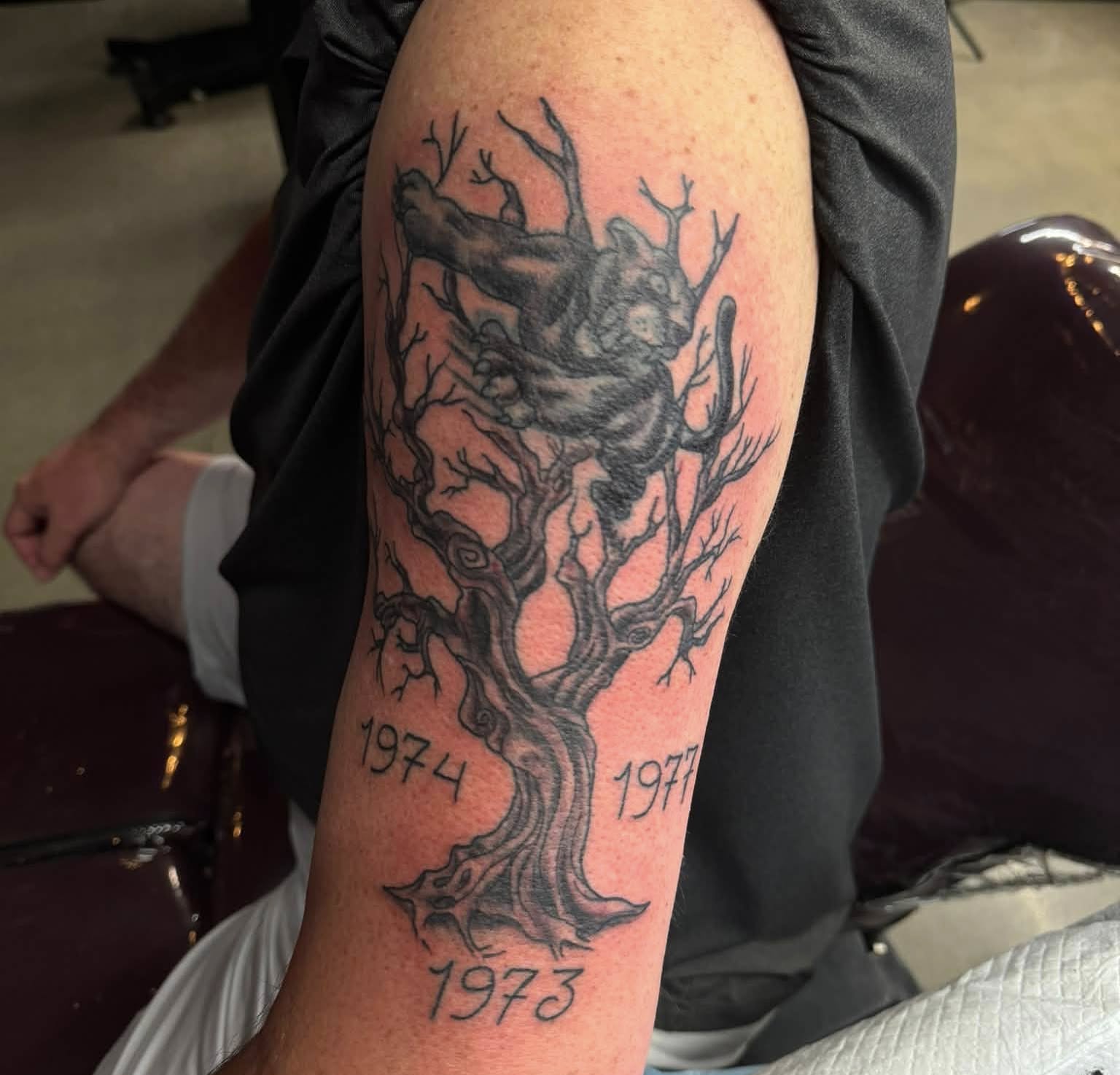 Tattoo by @catfishjimmytattoos — black_and_grey