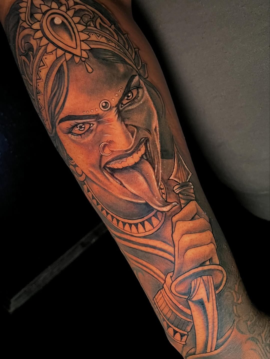 Tattoo by @sayanatattoos — realism, black_and_grey