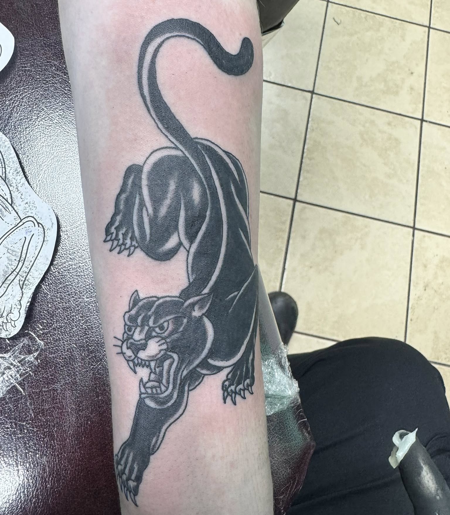 Tattoo by @grenuxzilla — black_and_grey