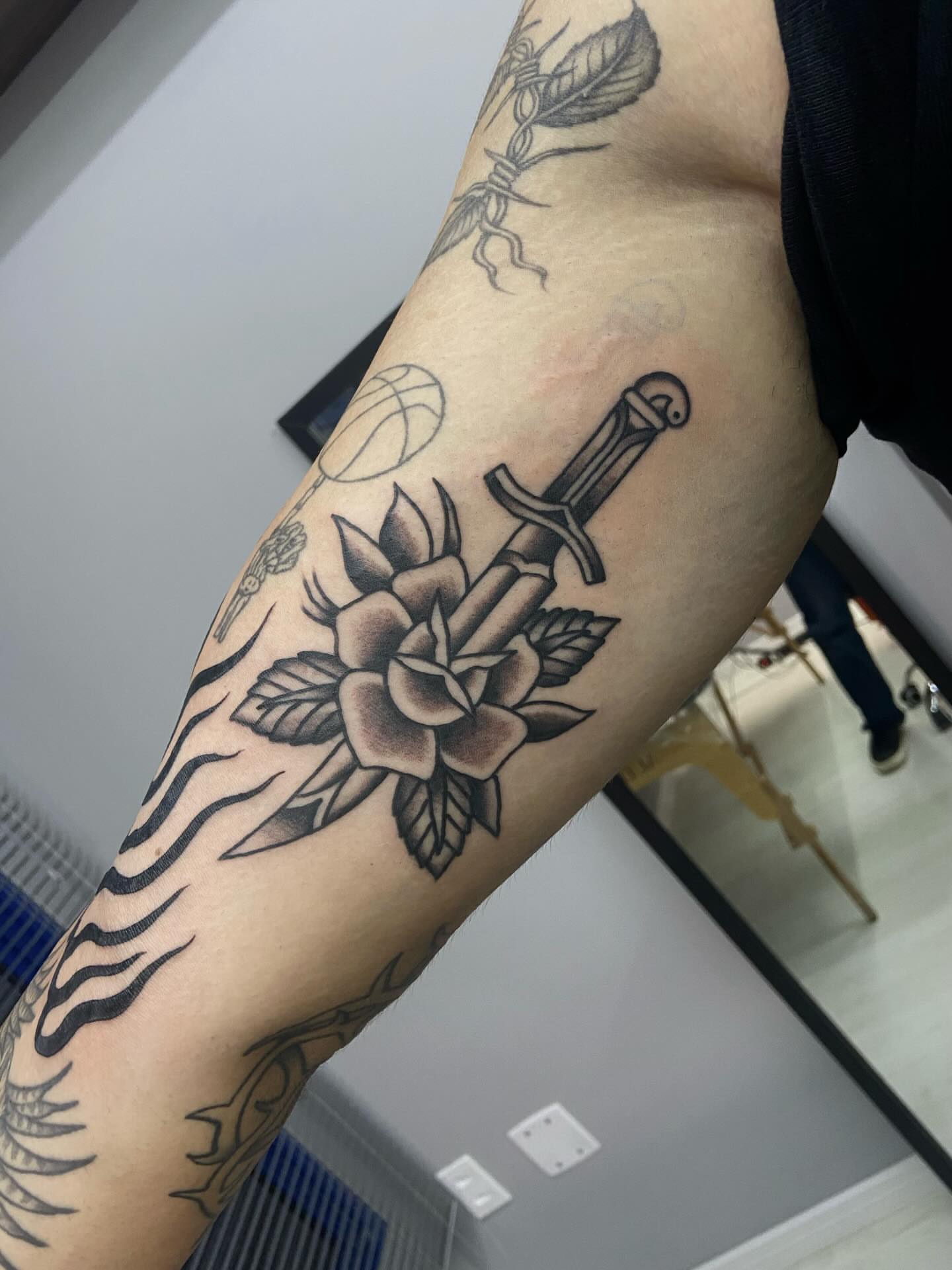Tattoo by @naganumatattoo — black_and_grey