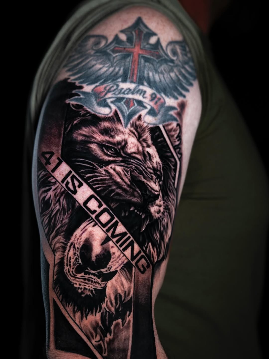 Tattoo by @daggerface_toon — realism, black_and_grey