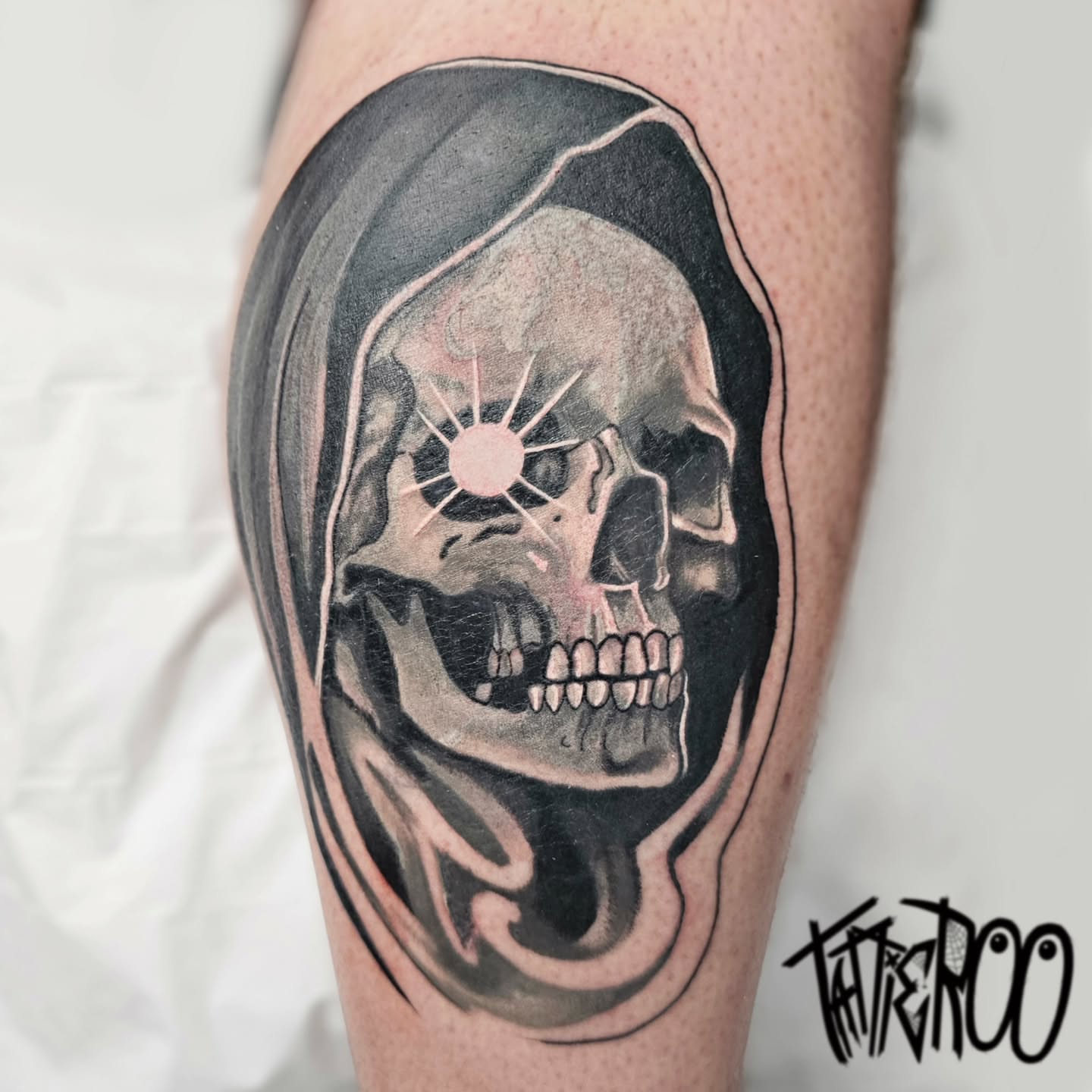 Tattoo by @tattier00 — black_and_grey, realism
