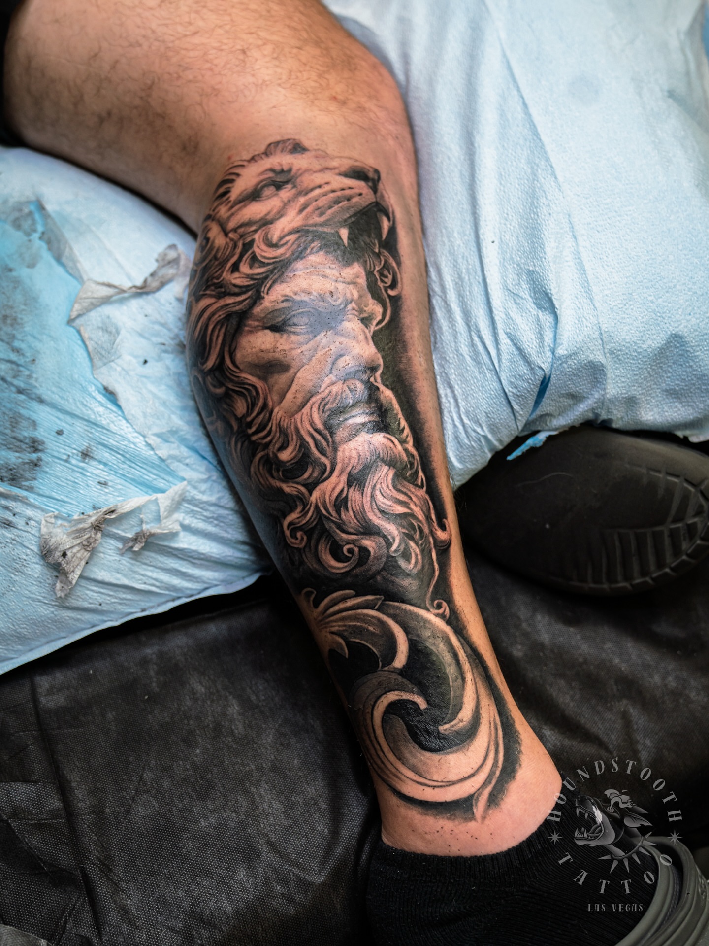 Tattoo by @benzo_ink — black_and_grey, realism