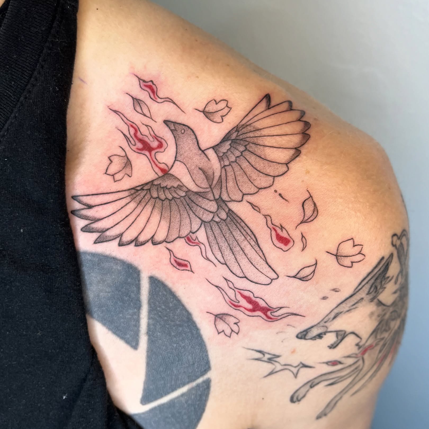 Tattoo by @inkneous — american_traditional, dotwork