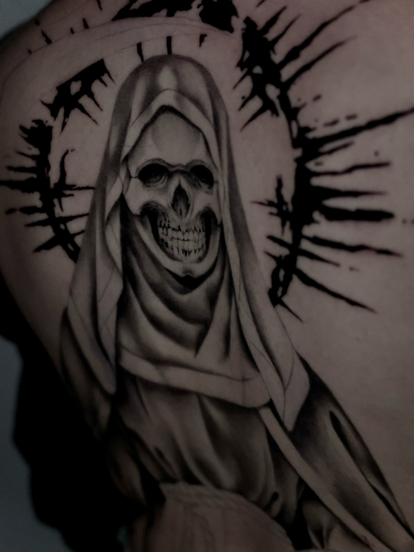 Tattoo by @ilovemorganxo โ black_and_grey, realism