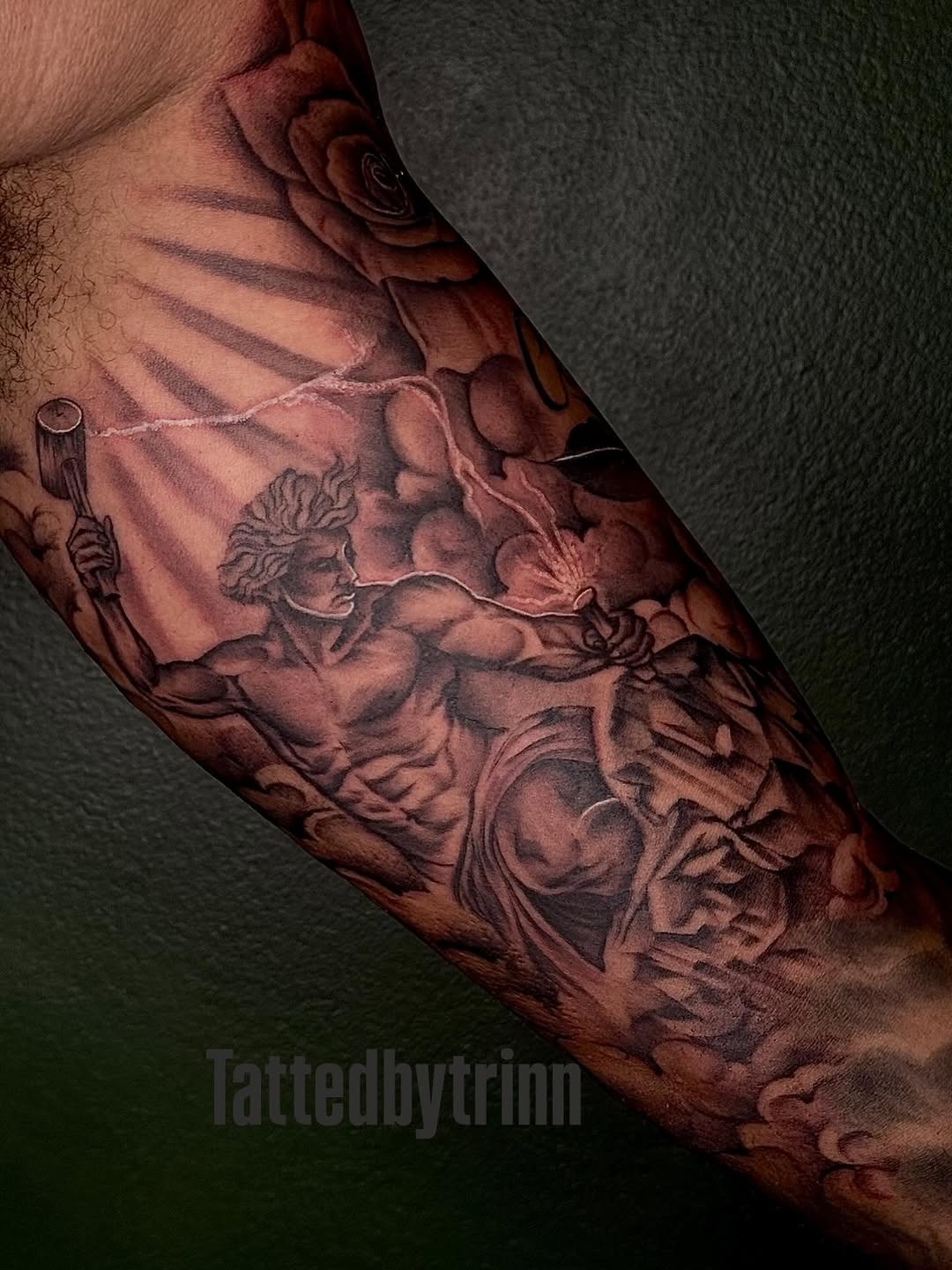 Tattoo by @tattedbytrinn — realism, black_and_grey