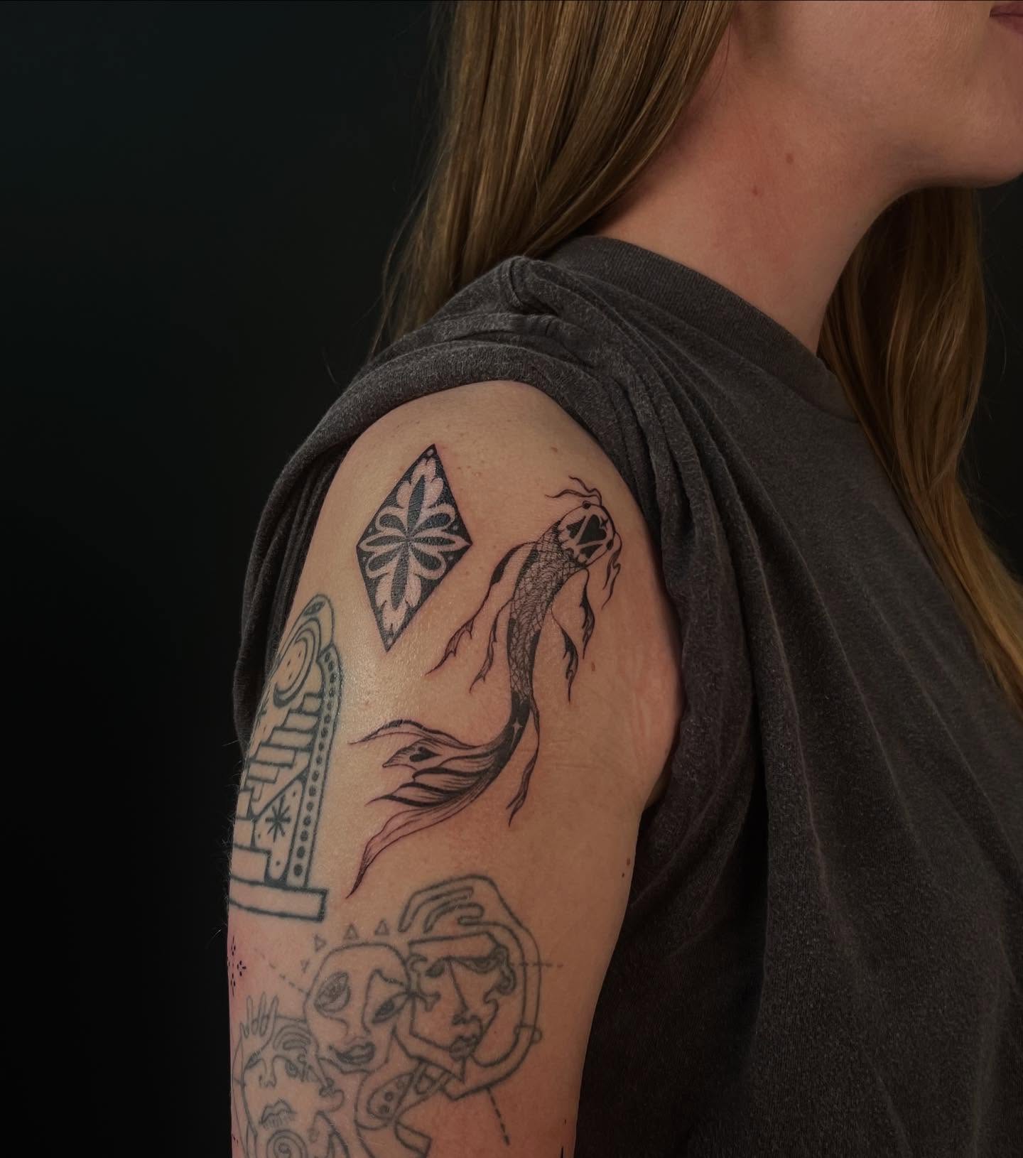 Tattoo by @aldentetattoo — black_and_grey
