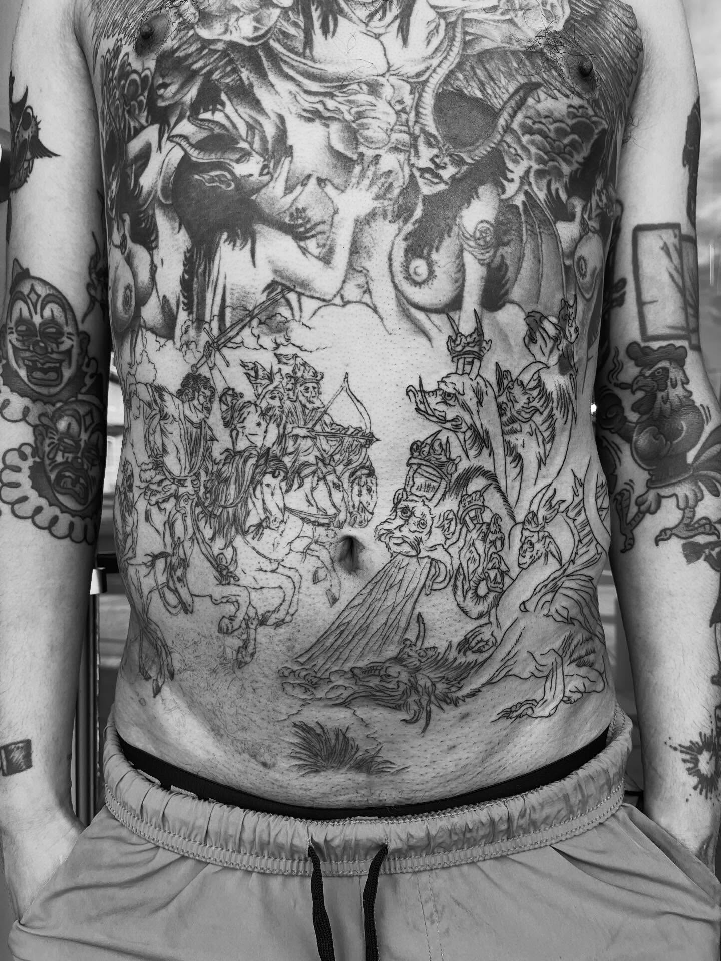 Tattoo by @pineneedlestattoo — black_and_grey, realism