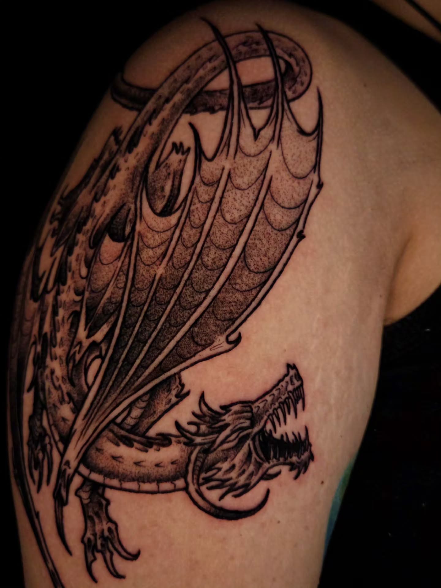 Tattoo by @iankisertattoo — black_and_grey