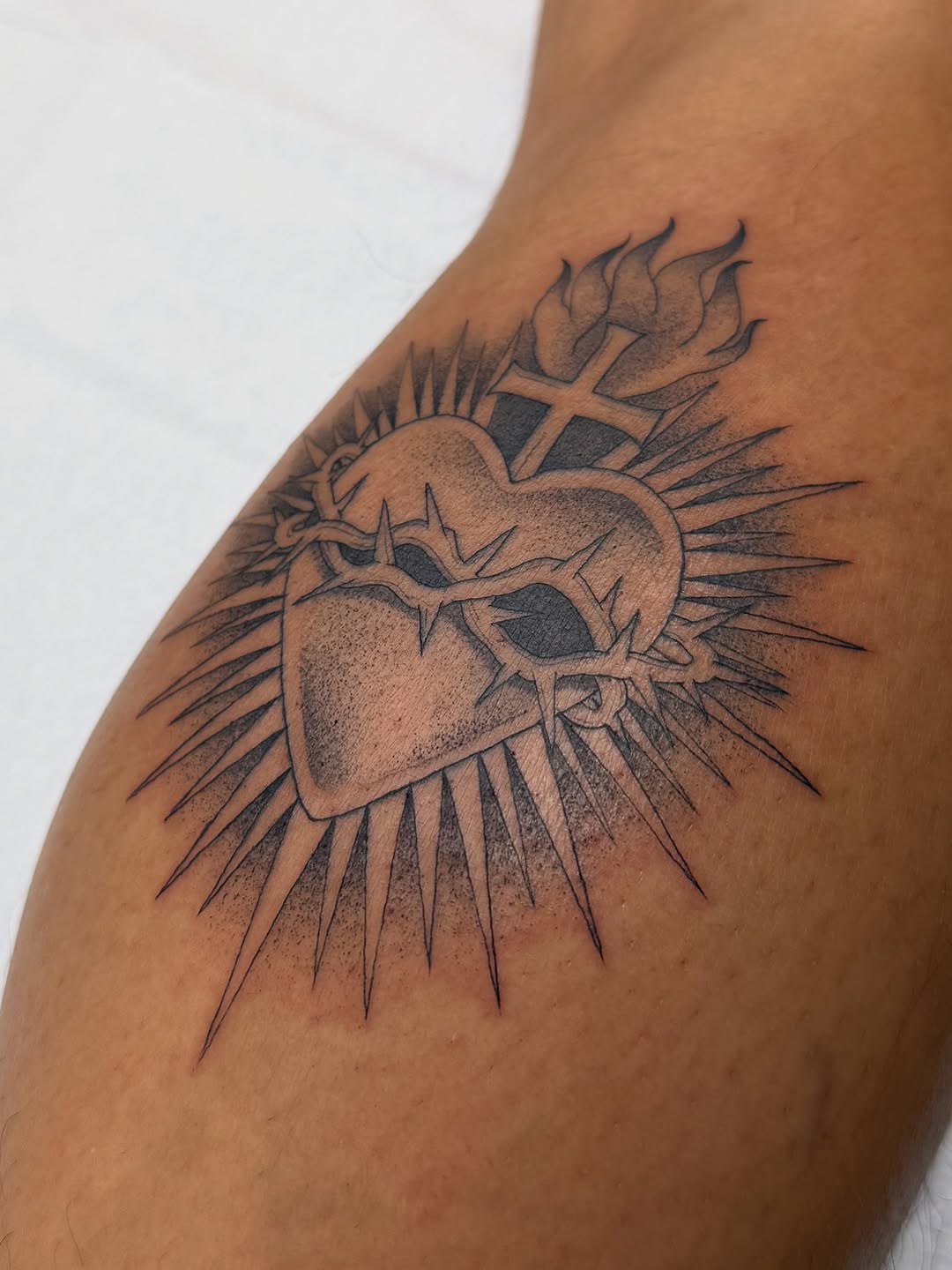 Tattoo by @lilianayaneth — black_and_grey, chicano