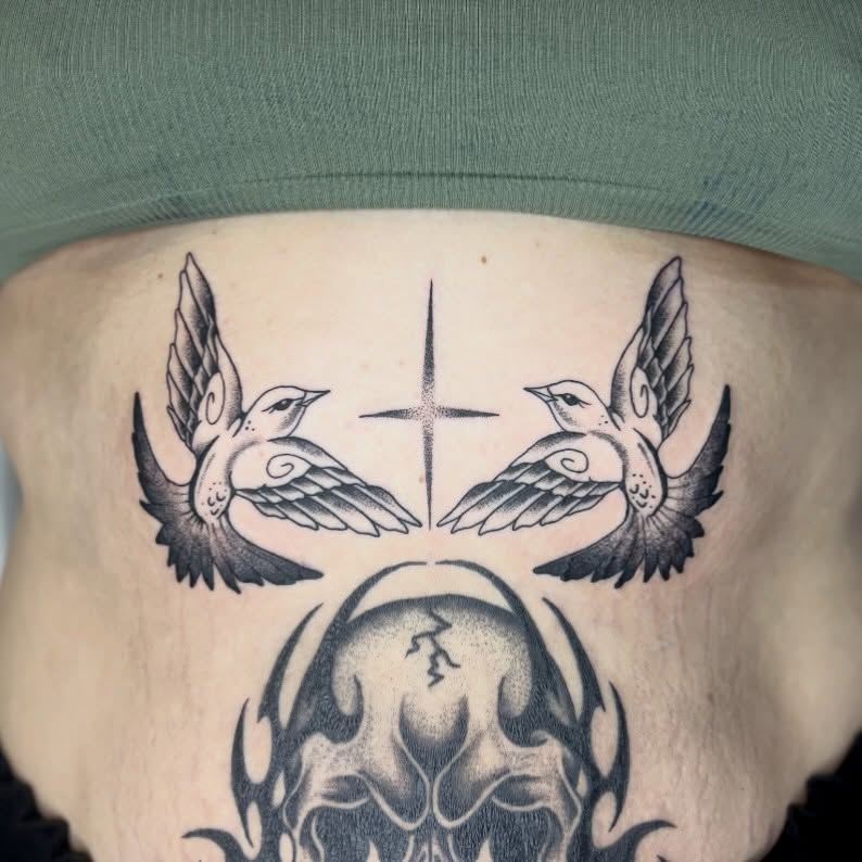 Tattoo by @threethornstattoo — black_and_grey, tribal