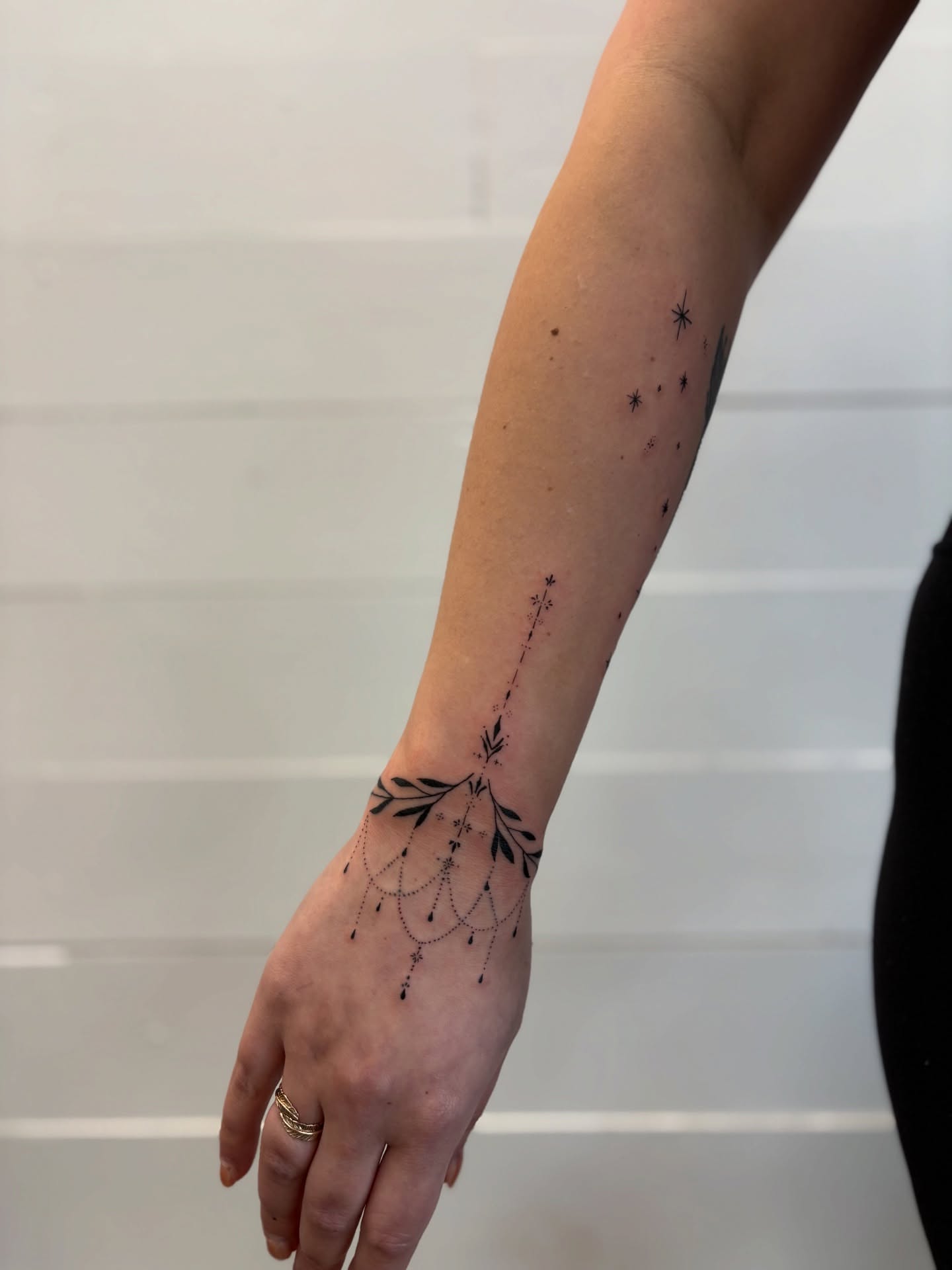 Tattoo by @sweetinktattoo — dotwork, geometric