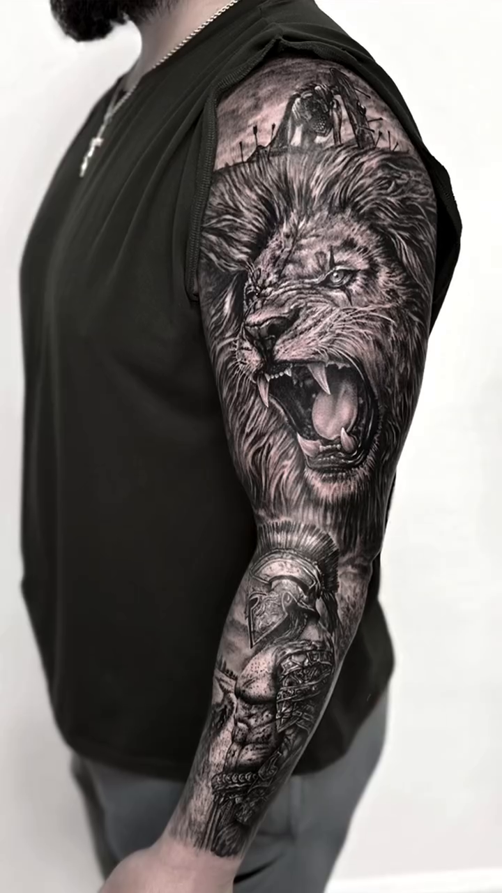 Tattoo by @enjoylifetattoos — realism, black_and_grey