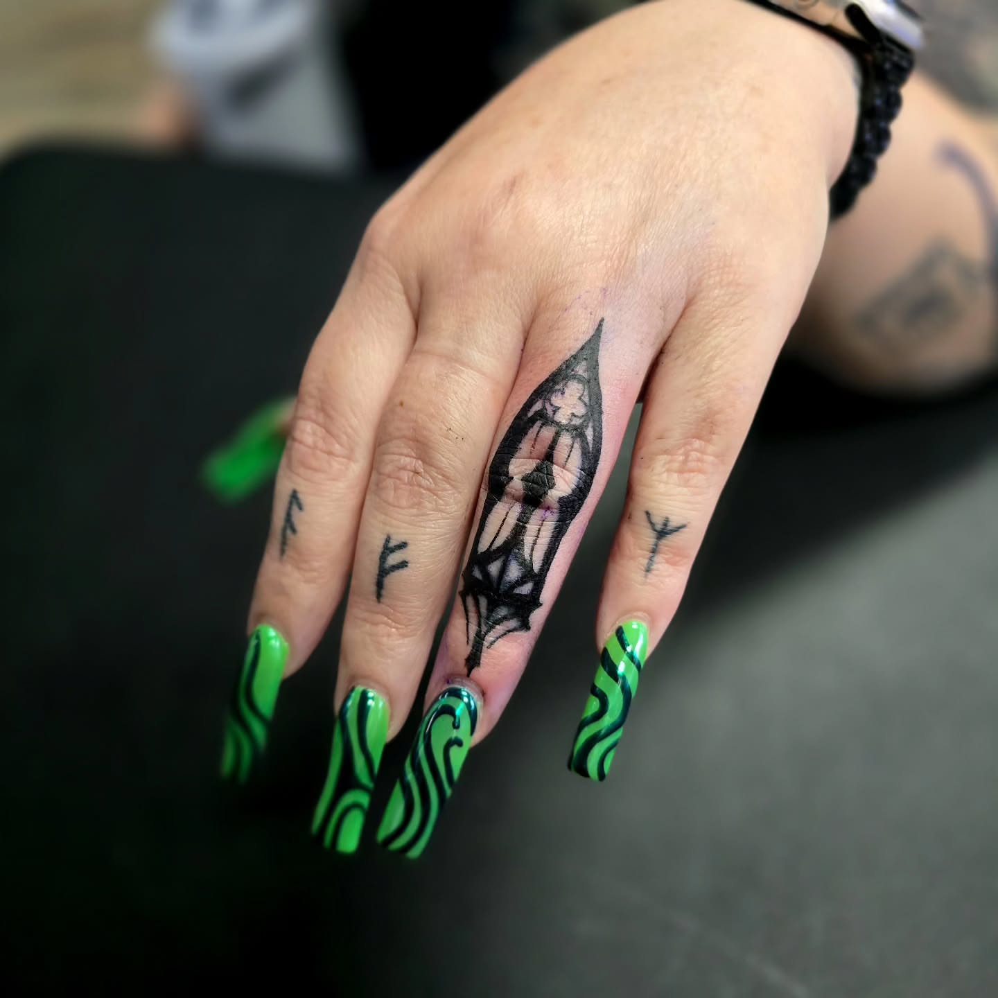 Tattoo by @dark_altar_tattoo — black_and_grey