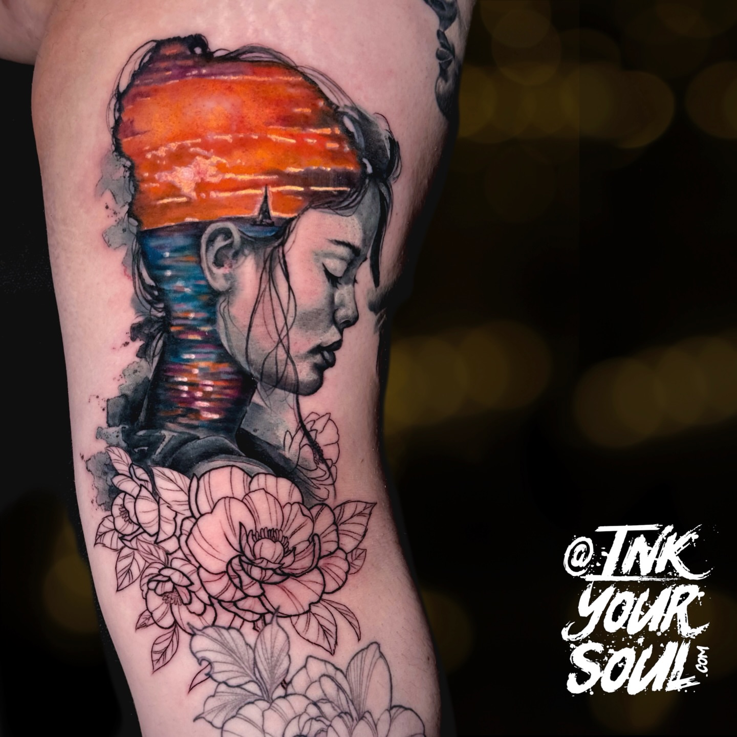 Tattoo by @inkyoursoul — watercolor, realism