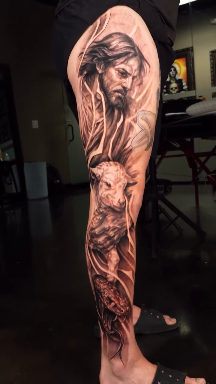 Tattoo by @nik__ink — realism, black_and_grey