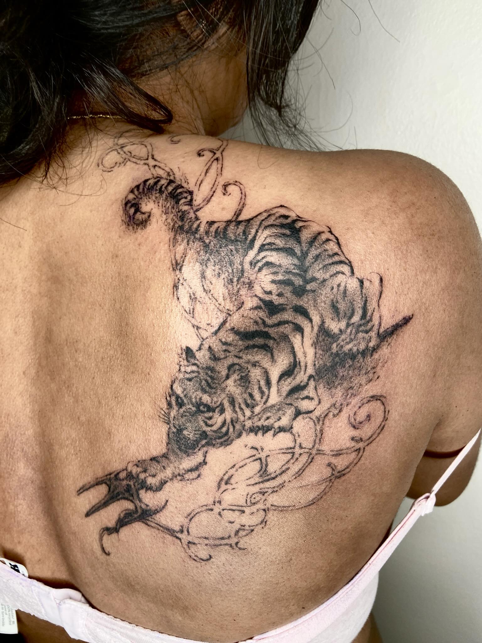 Tattoo by @friedraven_tattoo โ black_and_grey
