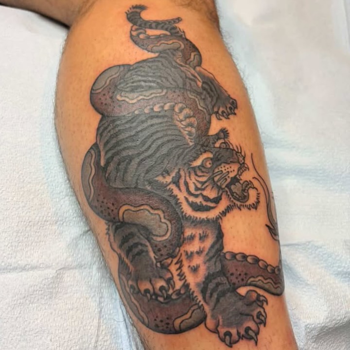 Tattoo by @queendaddytattoos — american_traditional, black_and_grey