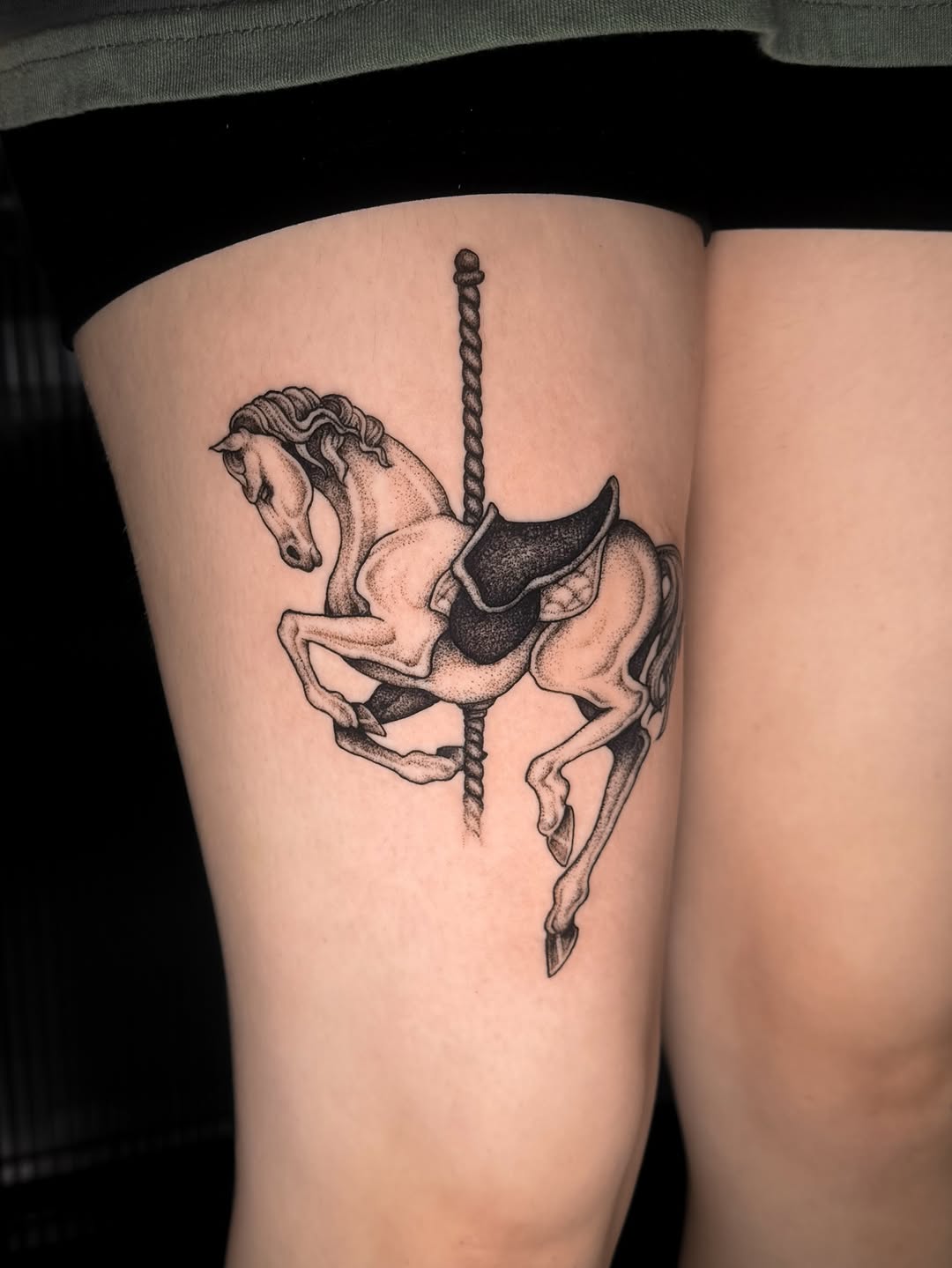 Tattoo by @tatbykam — black_and_grey, dotwork
