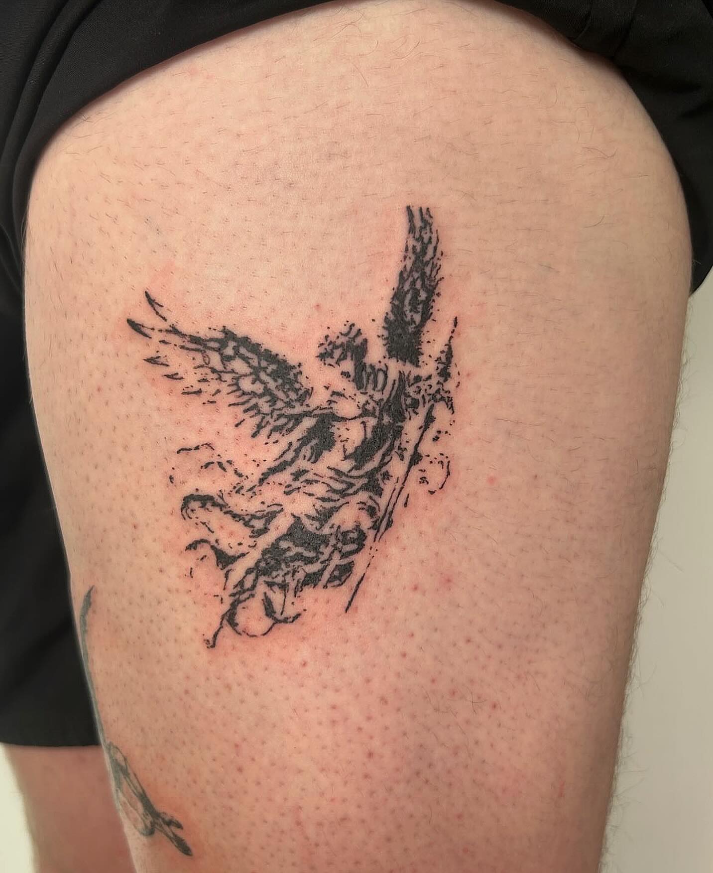 Tattoo by @fivi_lu — black_and_grey