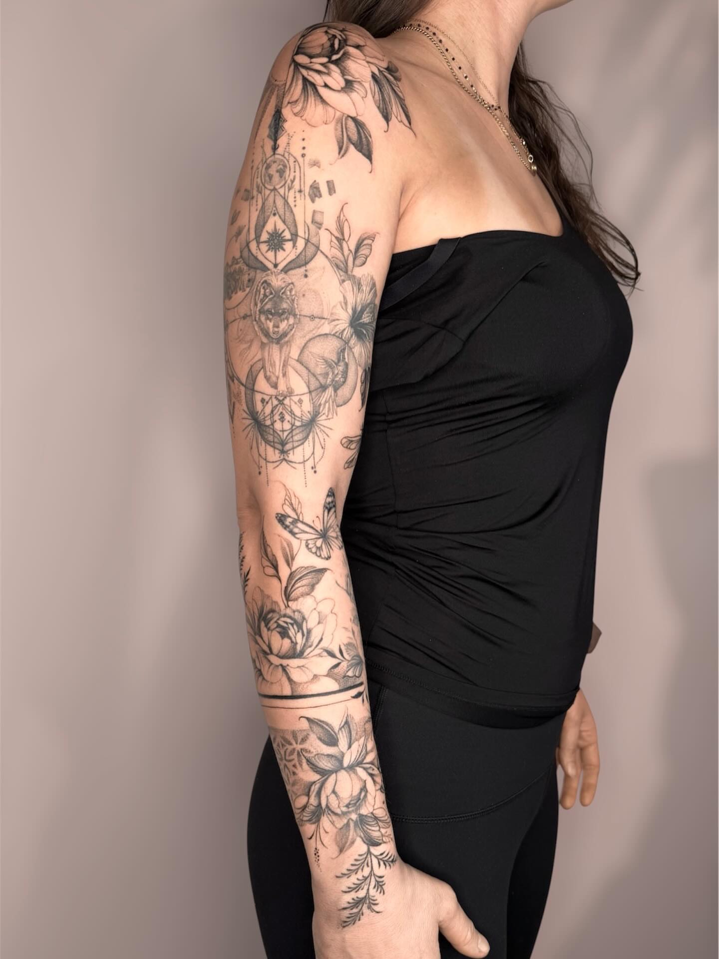 Tattoo by @slaubcreation — black_and_grey