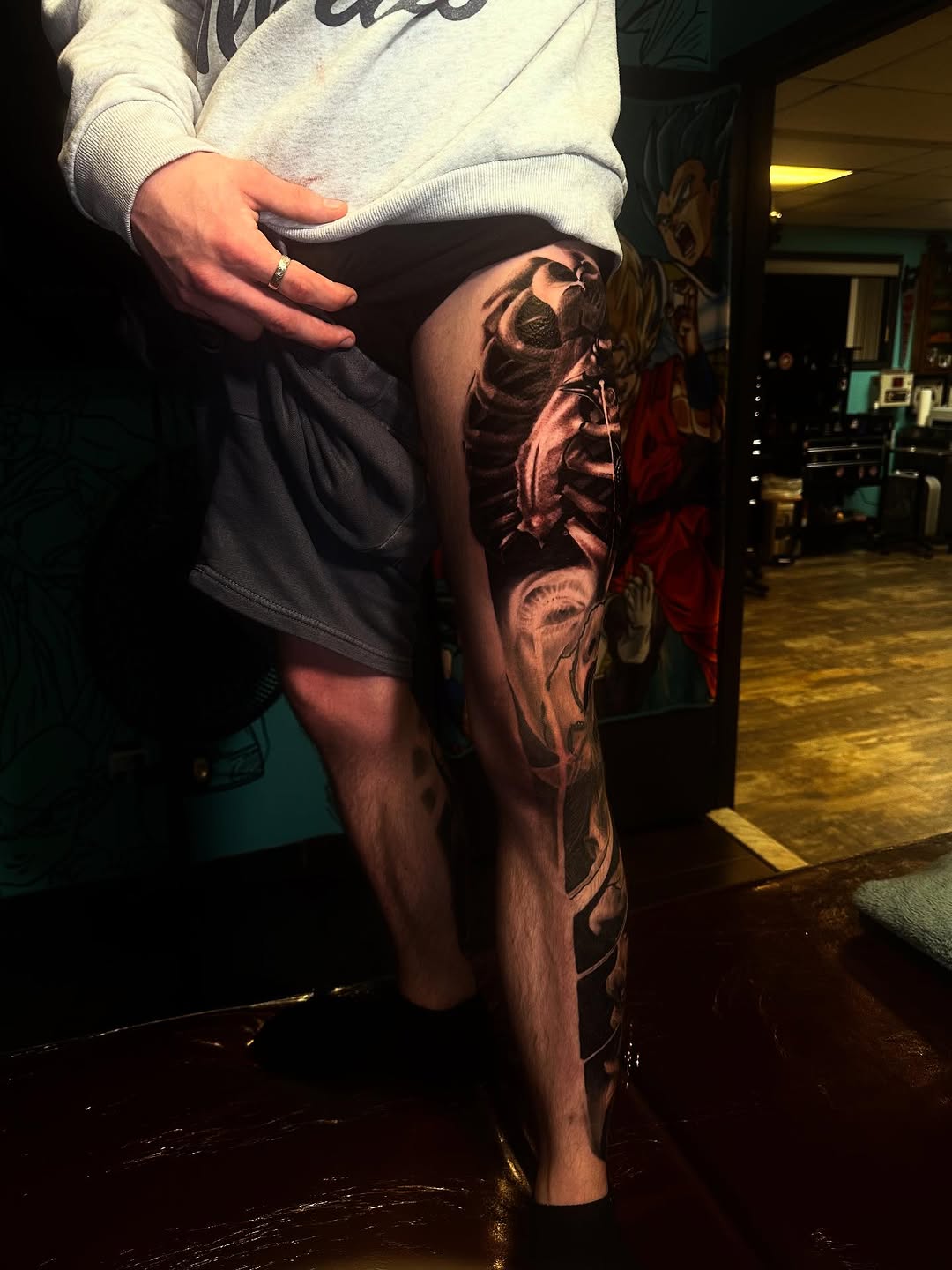 Tattoo by @daggerface_toon — realism, black_and_grey