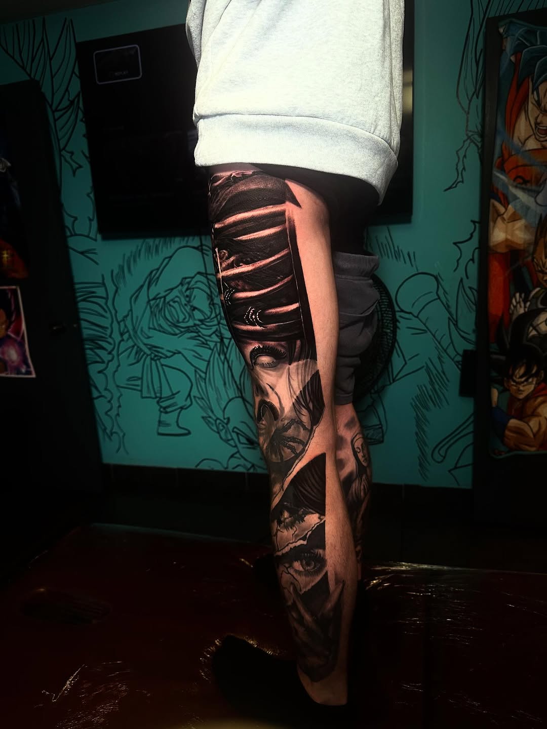 Tattoo by @daggerface_toon — black_and_grey, realism