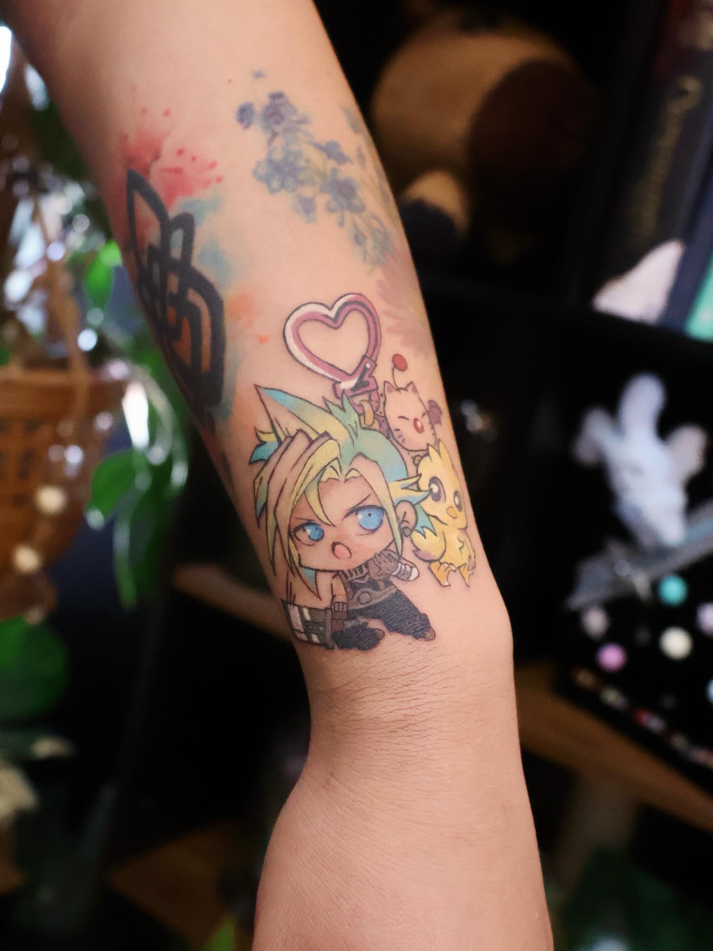 Chibi character anime tattoo on the forearm by ๐๐๐โฆ้ชๆขจ๐
