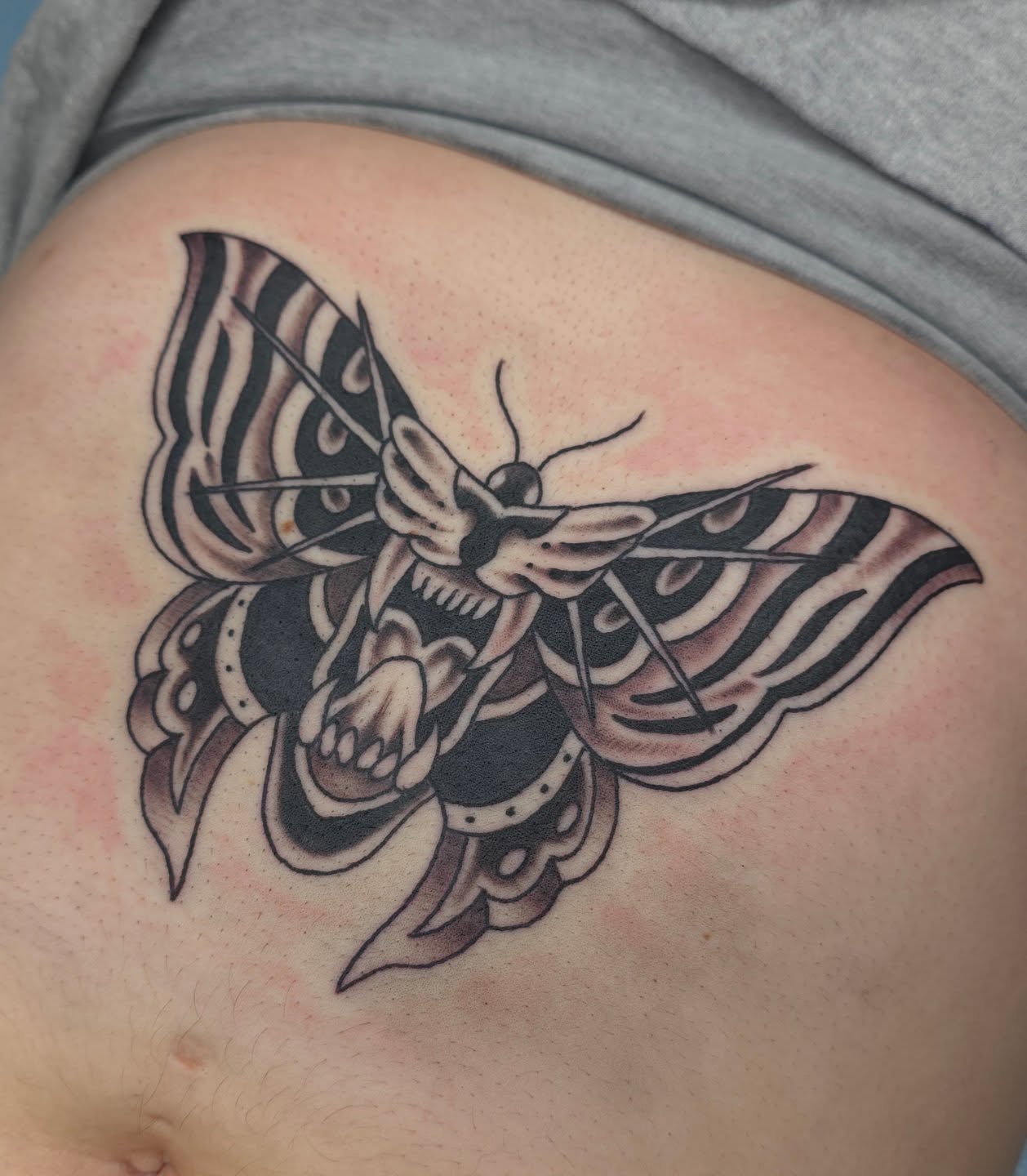 Tattoo by @claytontattooer — american_traditional, black_and_grey
