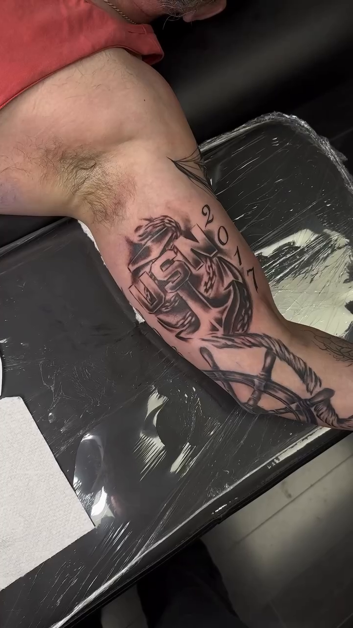 Tattoo by @blasttattooing — black_and_grey, realism