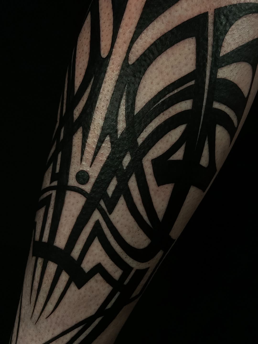 Tattoo by @baptism_black โ tribal, blackwork