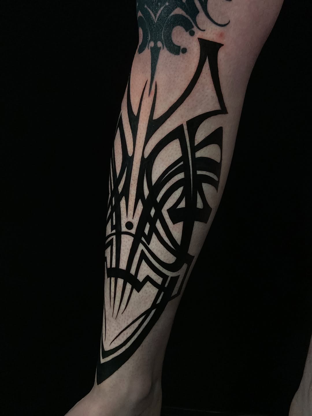 Tattoo by @baptism_black โ tribal, blackwork
