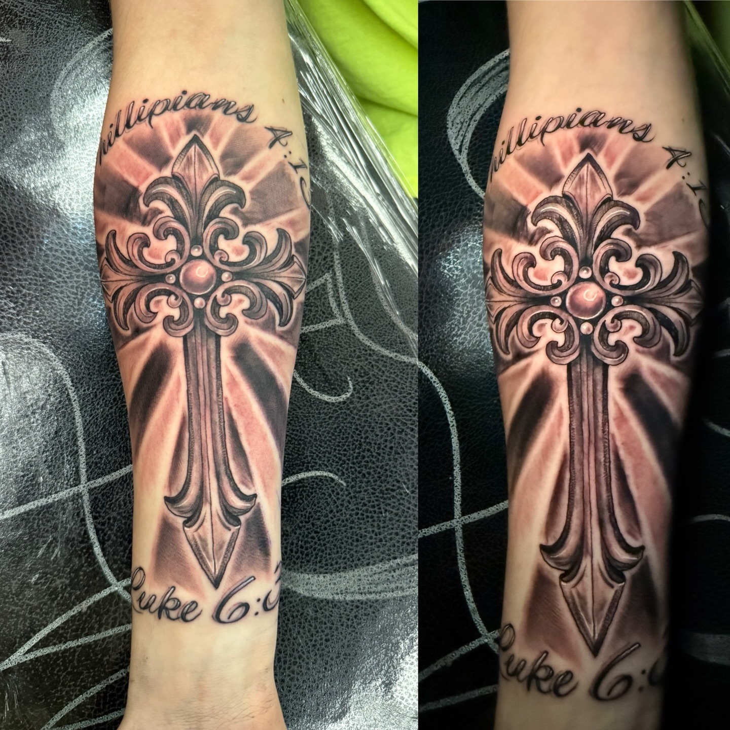 Tattoo by @garrett.morrell — black_and_grey, ornamental